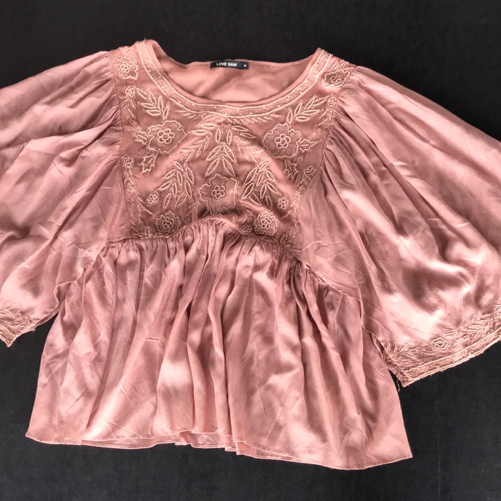 Love Sam - beautiful blush pink flow top - sz sm
